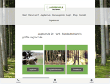 Tablet Screenshot of jagdschule-drhartl.com